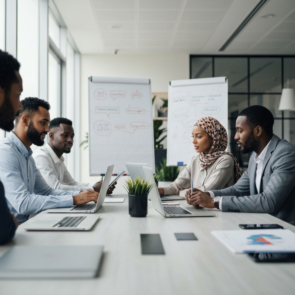 فريق سوداني في اجتماع ابتكار